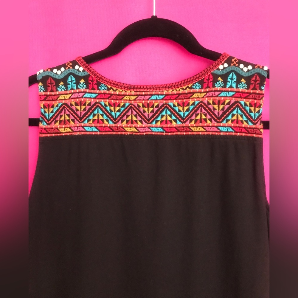 SALE❣️ Johnny Was Sleeveless A-Line Embroidered Dress - Picture 7 of 8